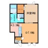 レジデンスアイ・弐号館 1DKの間取り