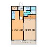 メゾンシャルム 1LDKの間取り