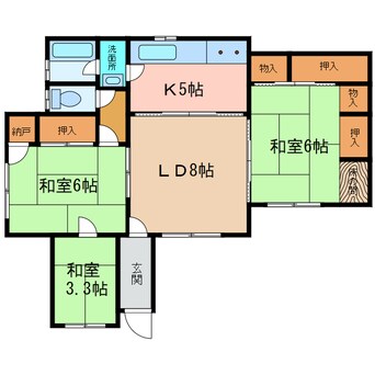 間取図 池田旭町貸家