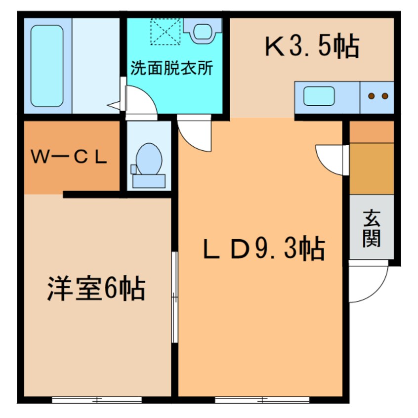 間取図 ｴｰﾙ帯広V