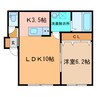 H-court 1LDKの間取り