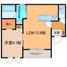 NEST 1LDKの間取り