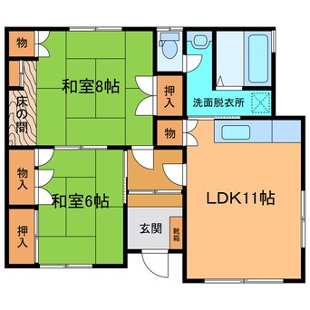 間取図 西15南3平屋（相原邸）