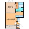ﾄﾚｲﾌﾞﾙｯｸＫ館 1LDKの間取り