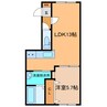 グラシアス527 1LDKの間取り