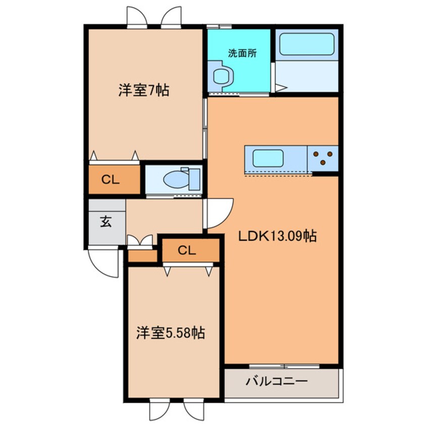 間取図 M CUBEⅠ