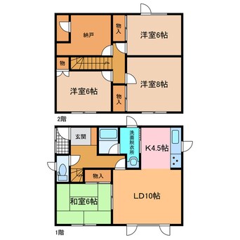 間取図 札内北町13-5貸家