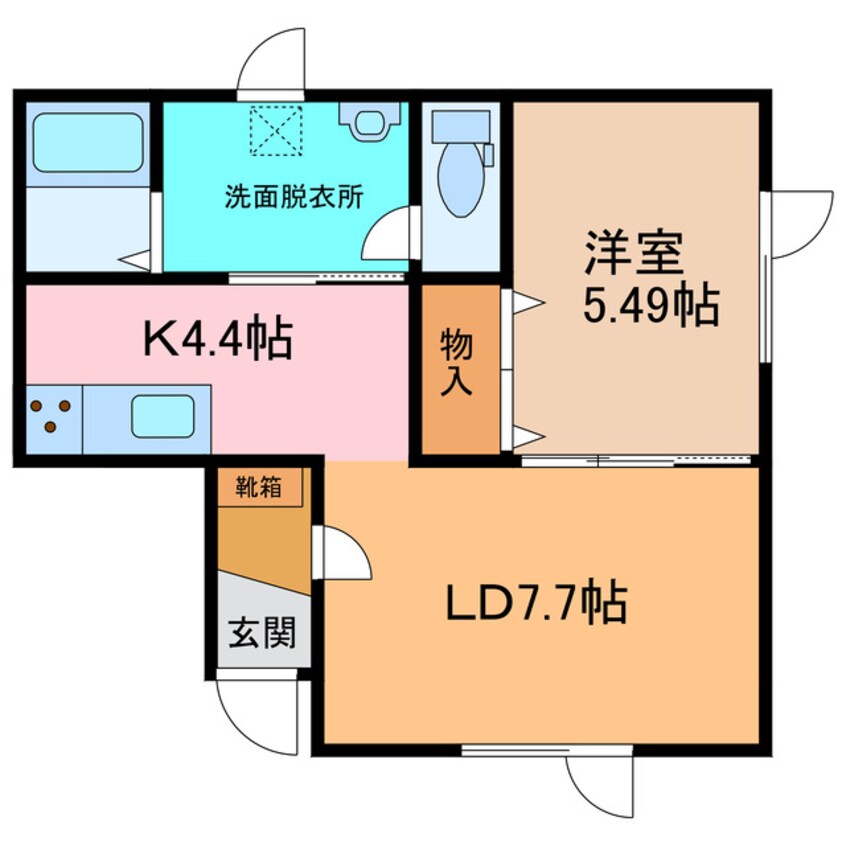 間取図 仮称）浦幌アパート