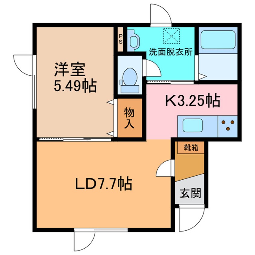 間取図 仮称）浦幌アパート