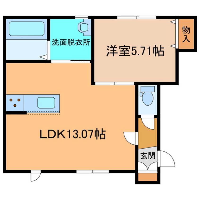 間取図 仮称）西10南13アパート