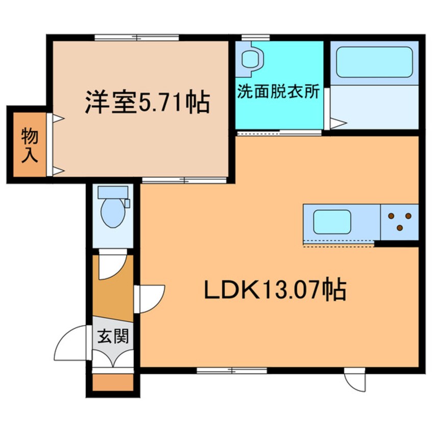 間取図 仮称）西10南13アパート