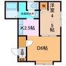 ﾊﾟﾘｴｽﾃｲﾌﾞﾙⅠ 1DKの間取り