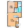 Millyla　K 1LDKの間取り