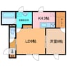 TOWN LION 1LDKの間取り
