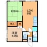 エンゼルハウス 2LDKの間取り