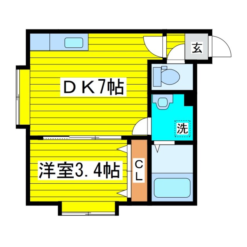 間取図 札幌市営地下鉄東豊線/北１３条東駅 徒歩5分 3階 築18年