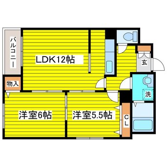 間取図 札幌市営地下鉄東豊線/環状通東駅 徒歩18分 3階 築24年