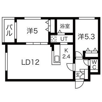 間取図 札幌市営地下鉄東豊線/環状通東駅 徒歩7分 2階 築10年