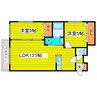 札幌市営地下鉄東豊線/環状通東駅 徒歩7分 3階 築11年 2LDKの間取り