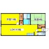 札幌市営地下鉄東豊線/元町駅 徒歩8分 2階 築30年 2LDKの間取り