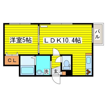 間取図 札幌市営地下鉄東豊線/環状通東駅 徒歩8分 2階 築11年