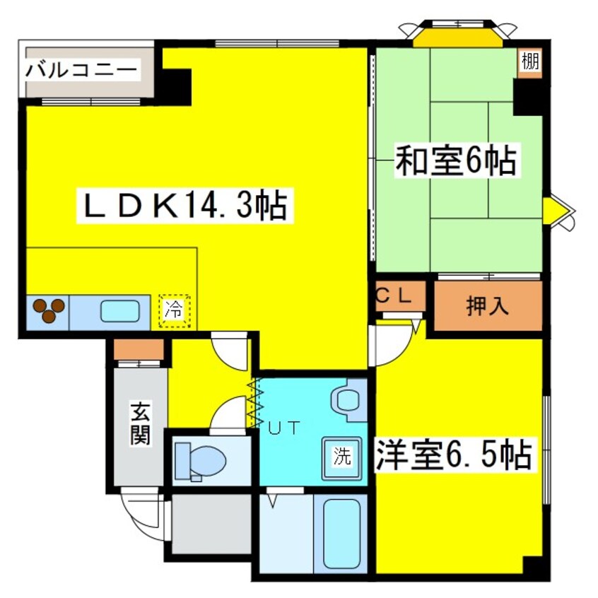 間取図 札幌市営地下鉄東豊線/環状通東駅 徒歩1分 3階 築30年