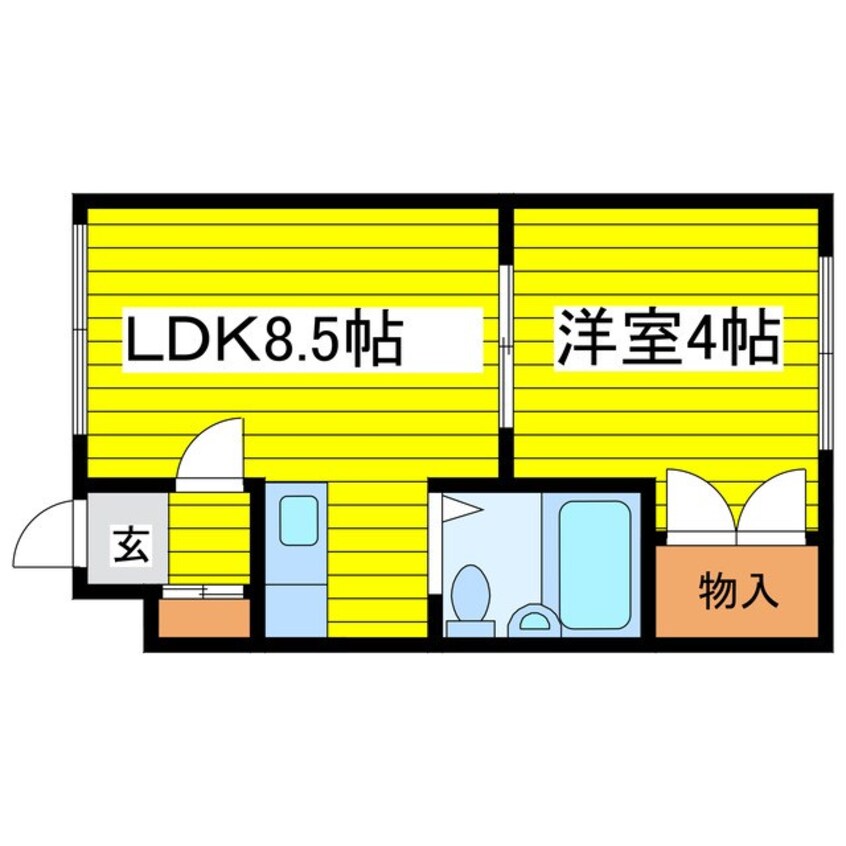 間取図 札幌市営地下鉄東豊線/元町駅 徒歩9分 2階 築35年