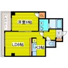 エーデルホフ 1LDKの間取り