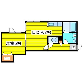 間取図 札幌市営地下鉄東豊線/元町駅 徒歩5分 2階 築17年