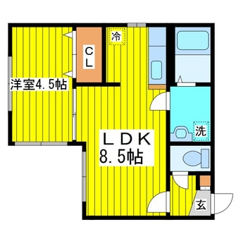 間取図 札幌市営地下鉄東豊線/環状通東駅 徒歩8分 4階 築16年