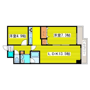 間取図 札幌市営地下鉄南北線/北２４条駅 徒歩11分 4階 築17年