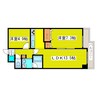 レジデンスN21 2LDKの間取り