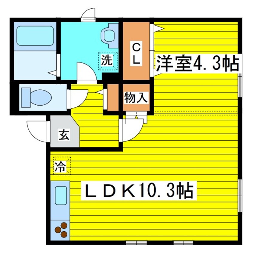 間取図 札幌市営地下鉄東豊線/北１３条東駅 徒歩7分 3階 築19年