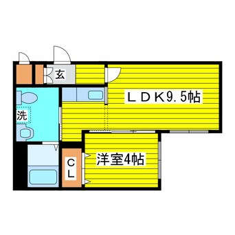 間取図 札幌市営地下鉄東豊線/環状通東駅 徒歩3分 2階 築17年