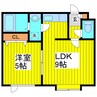 エーグル 1LDKの間取り