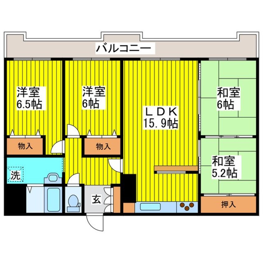 間取図 札幌市営地下鉄東豊線/環状通東駅 徒歩3分 9階 築34年