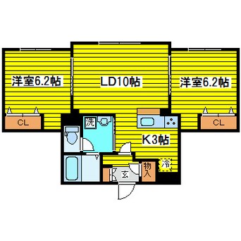 間取図 札幌市営地下鉄東豊線/環状通東駅 徒歩17分 4階 築16年