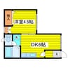 コリーナSA 1DKの間取り