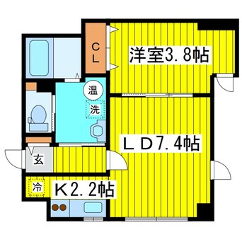 間取図 札幌市営地下鉄東豊線/東区役所前駅 徒歩4分 3階 築17年