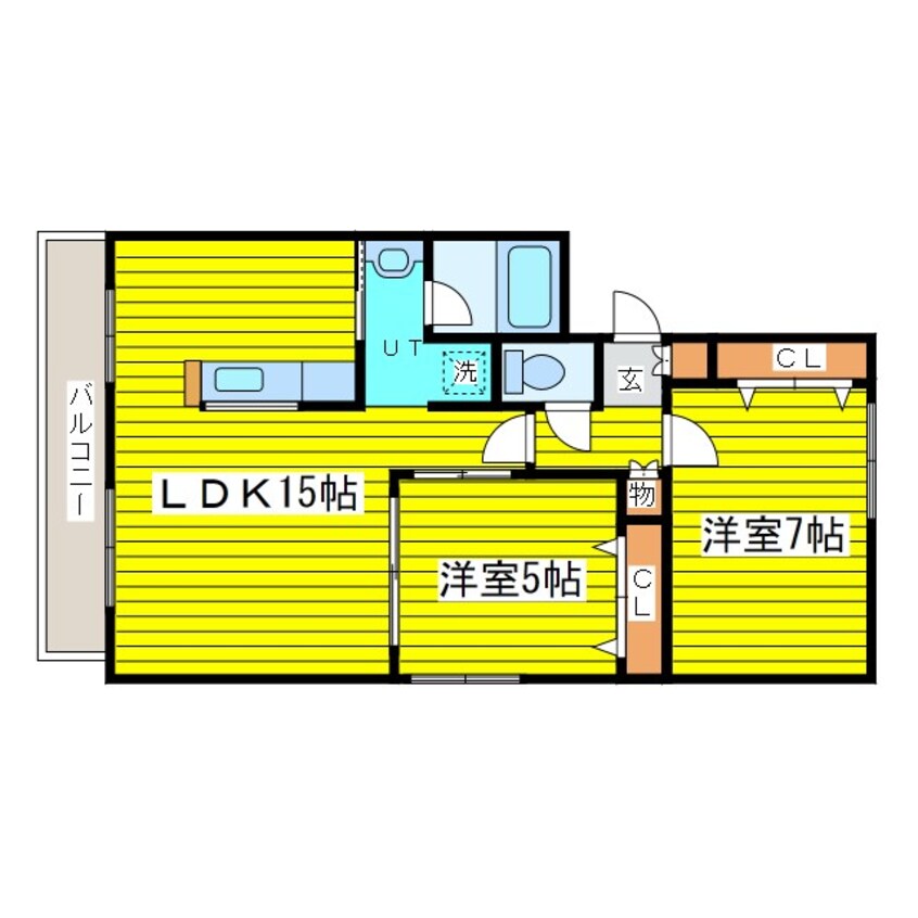 間取図 東66　東苗穂線/伏古10条3丁目 2階 築25年