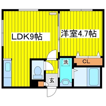 間取図 札幌市営地下鉄東豊線/東区役所前駅 徒歩10分 3階 築15年