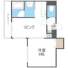 ビジュ元町 1LDKの間取り