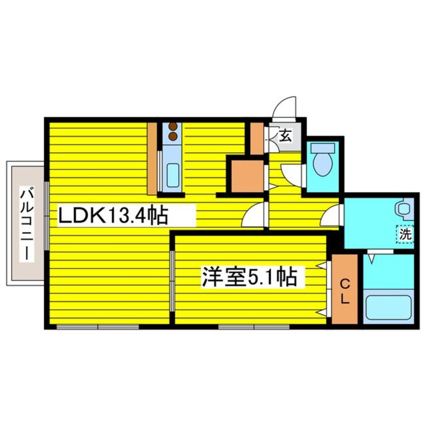 間取図 札幌市営地下鉄東豊線/元町駅 徒歩3分 4階 築18年