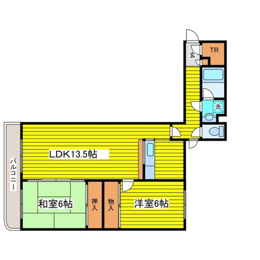 間取図 札幌市営地下鉄東豊線/環状通東駅 徒歩15分 4階 築28年