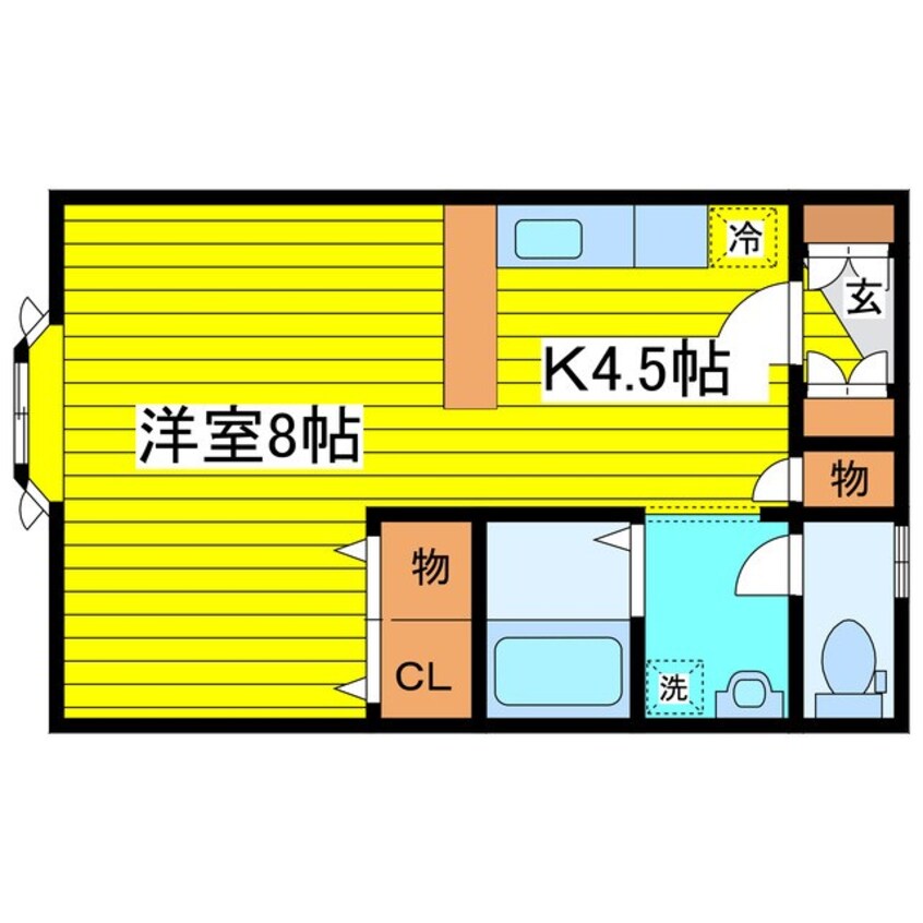 間取図 札幌市営地下鉄東豊線/東区役所前駅 徒歩6分 2階 築28年