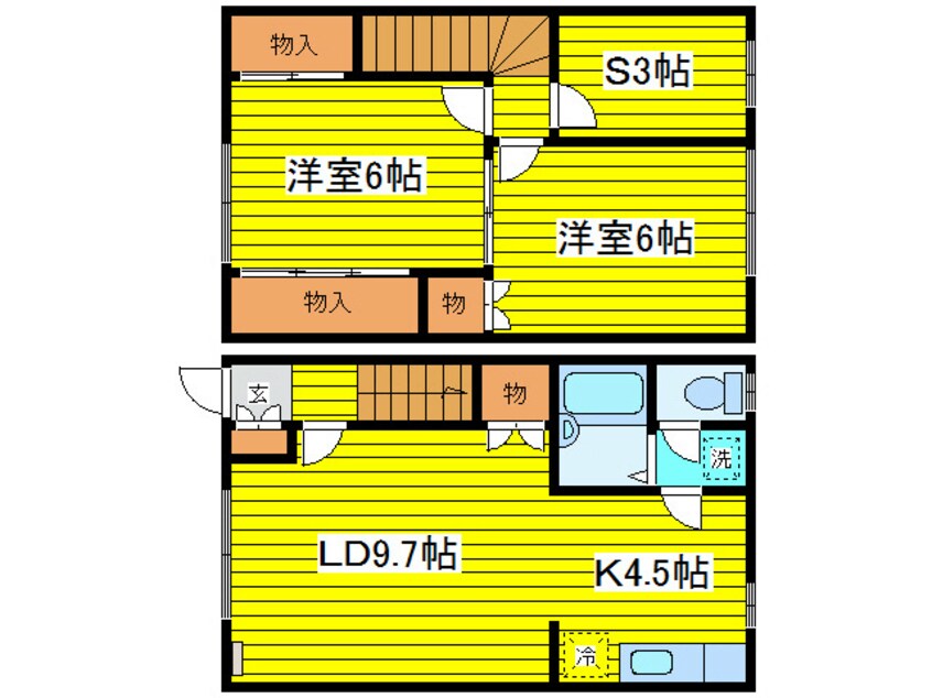 間取図 札幌市営地下鉄東豊線/環状通東駅 徒歩1分 1-2階 築33年