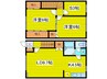 札幌市営地下鉄東豊線/環状通東駅 徒歩1分 1-2階 築34年 2LDK+Sの間取り