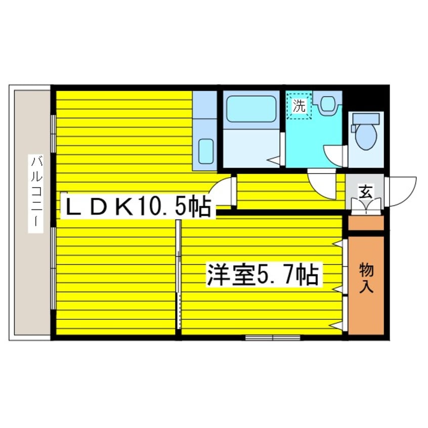 間取図 札幌市営地下鉄東豊線/環状通東駅 徒歩1分 3階 築27年