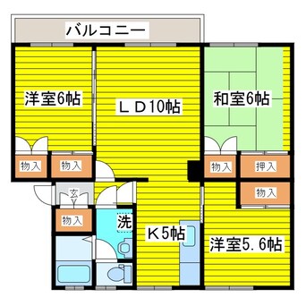 間取図 札幌市営地下鉄東豊線/環状通東駅 徒歩9分 1階 築43年