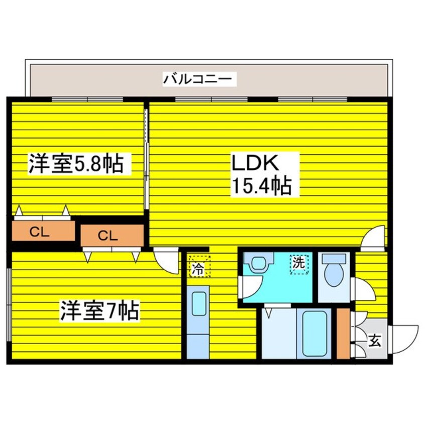 間取図 札幌市営地下鉄東豊線/元町駅 徒歩10分 1階 築15年